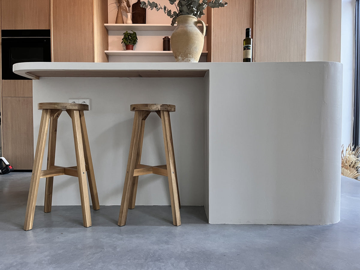 Beton cire Nederland aanrecht Blanco Wit kleur